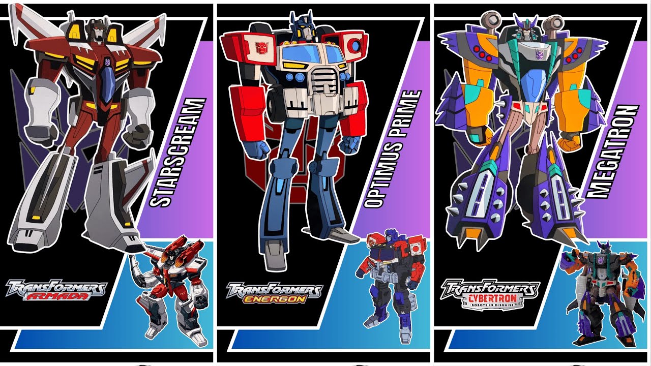 Transformers Unicron Trilogy Characters (Armada, Energon, Cybertron) Reimagined in Tf Animated Style