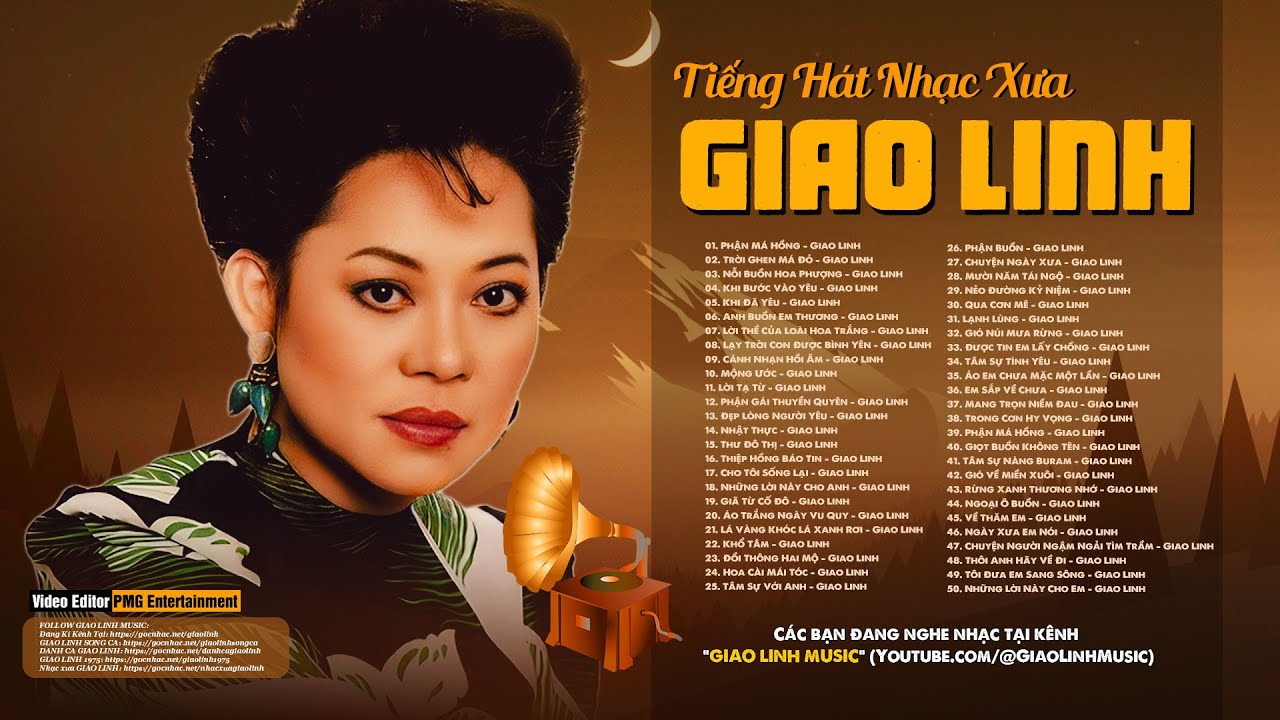 Album nhạc xưa GIAO LINH quý hiếm để đời - Phận Má Hồng, Trời Ghen Má Đỏ, Nỗi Buồn Hoa Phượng