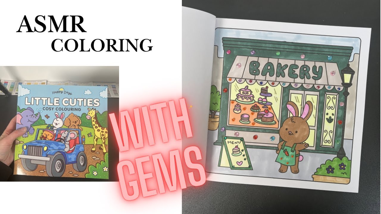 🍰asmr coloring/little cuties colouring book/art therapy 