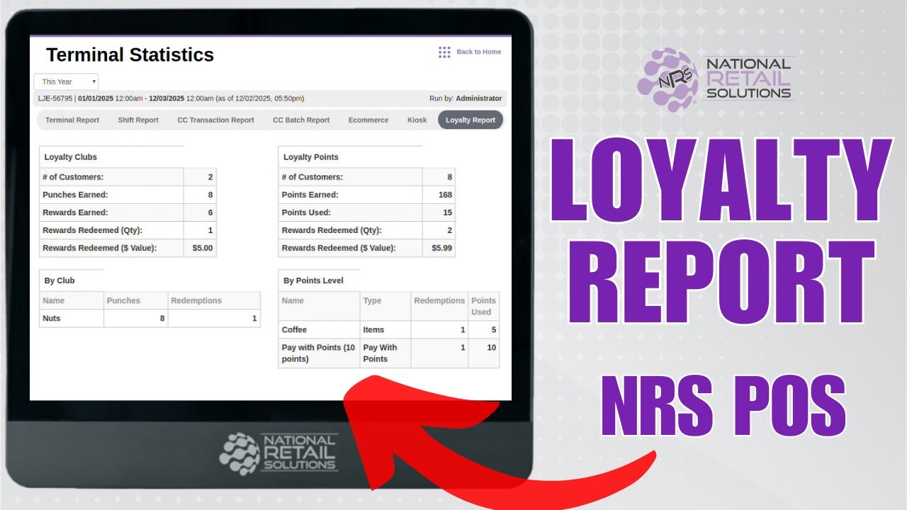 NRS Terminal Statistics - Loyalty Report Tutorial