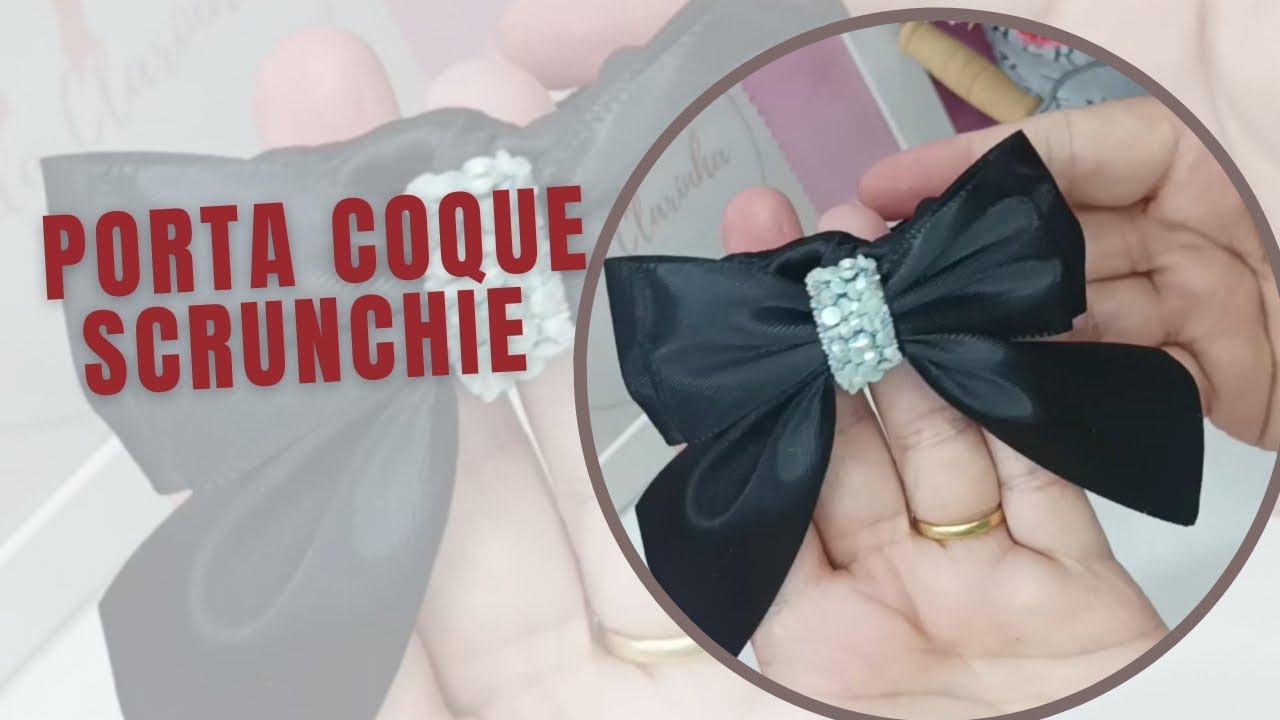 🎀 Porta coque scrunchie #diy #laçodecabelo #artesanato #portacoque #scrunchies #laceirasdobrasil 