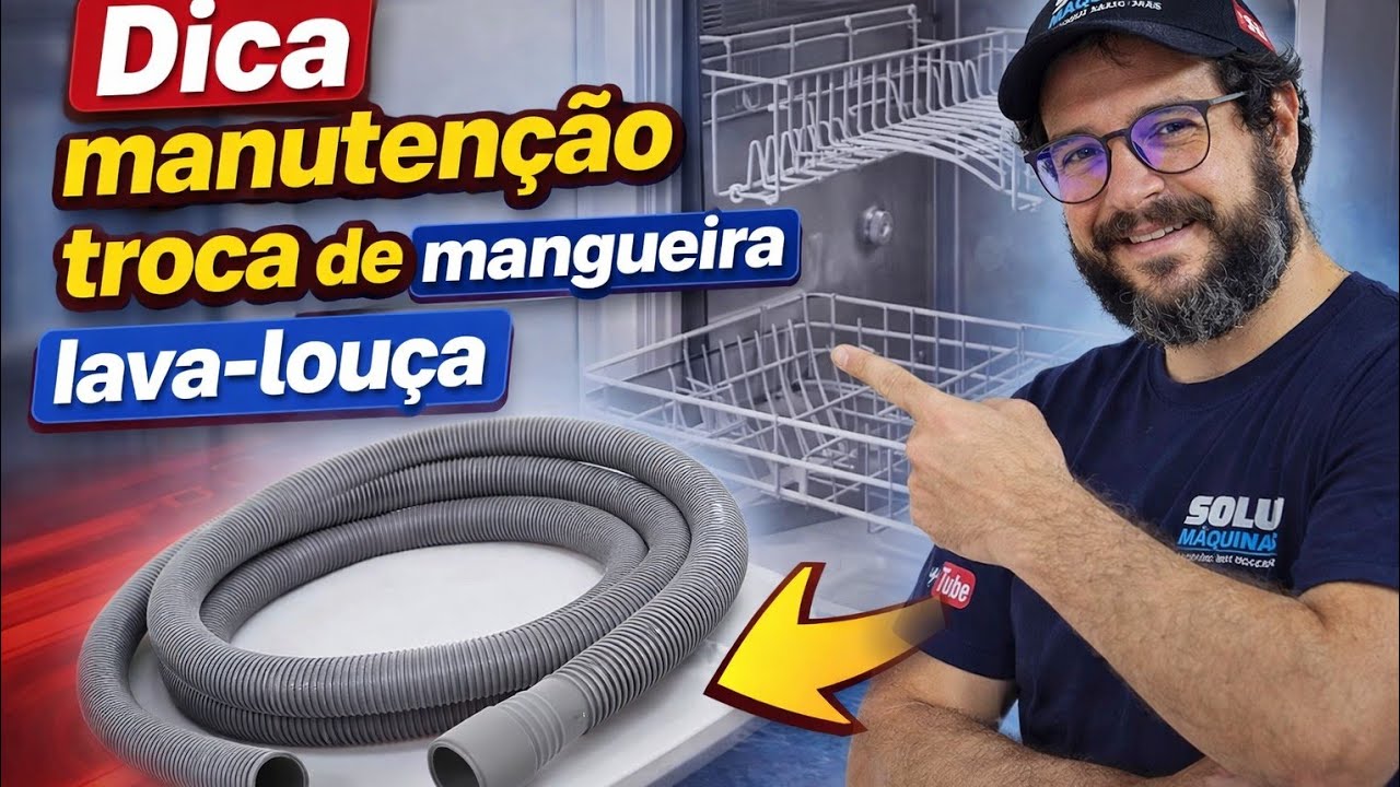 Troca mangueira lava louça. Conserto de Lava Louça.