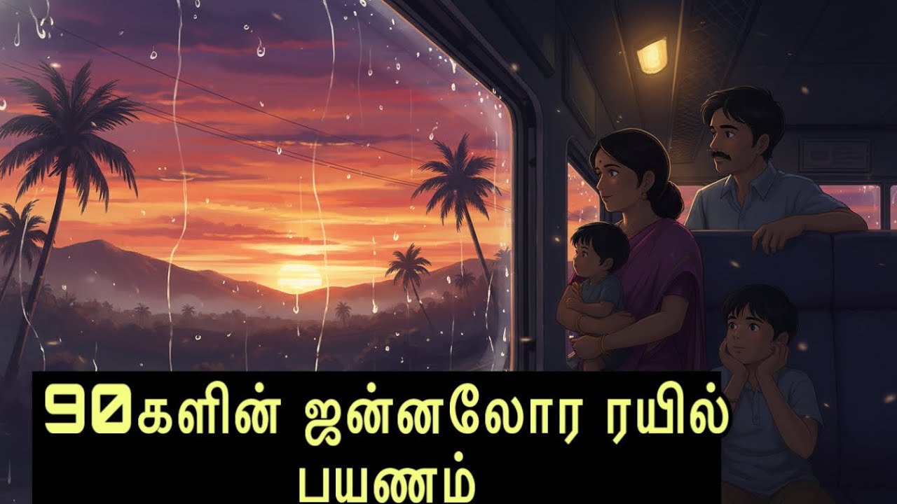 ஜன்னலோர ரயில் பயணம். Peaceful Village train journey. 