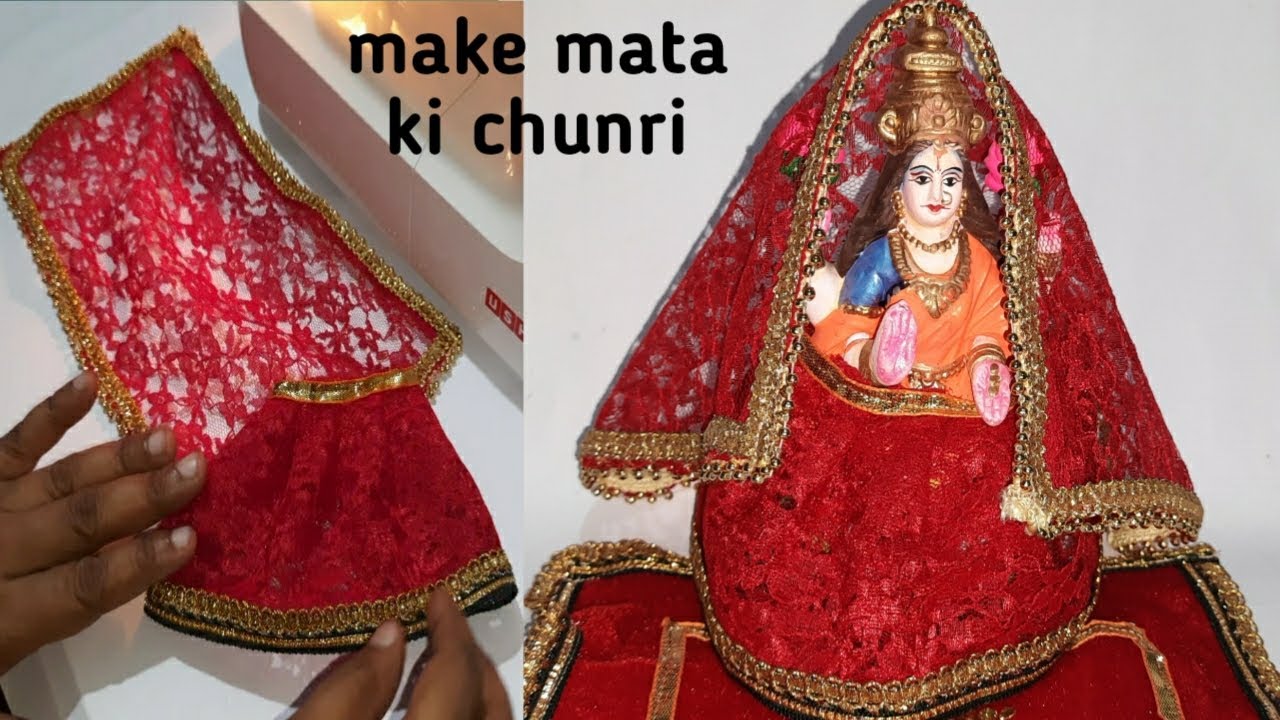 make mata ki chunri | navratri special | diy lehenga chunri for mata rani | simple kreative k