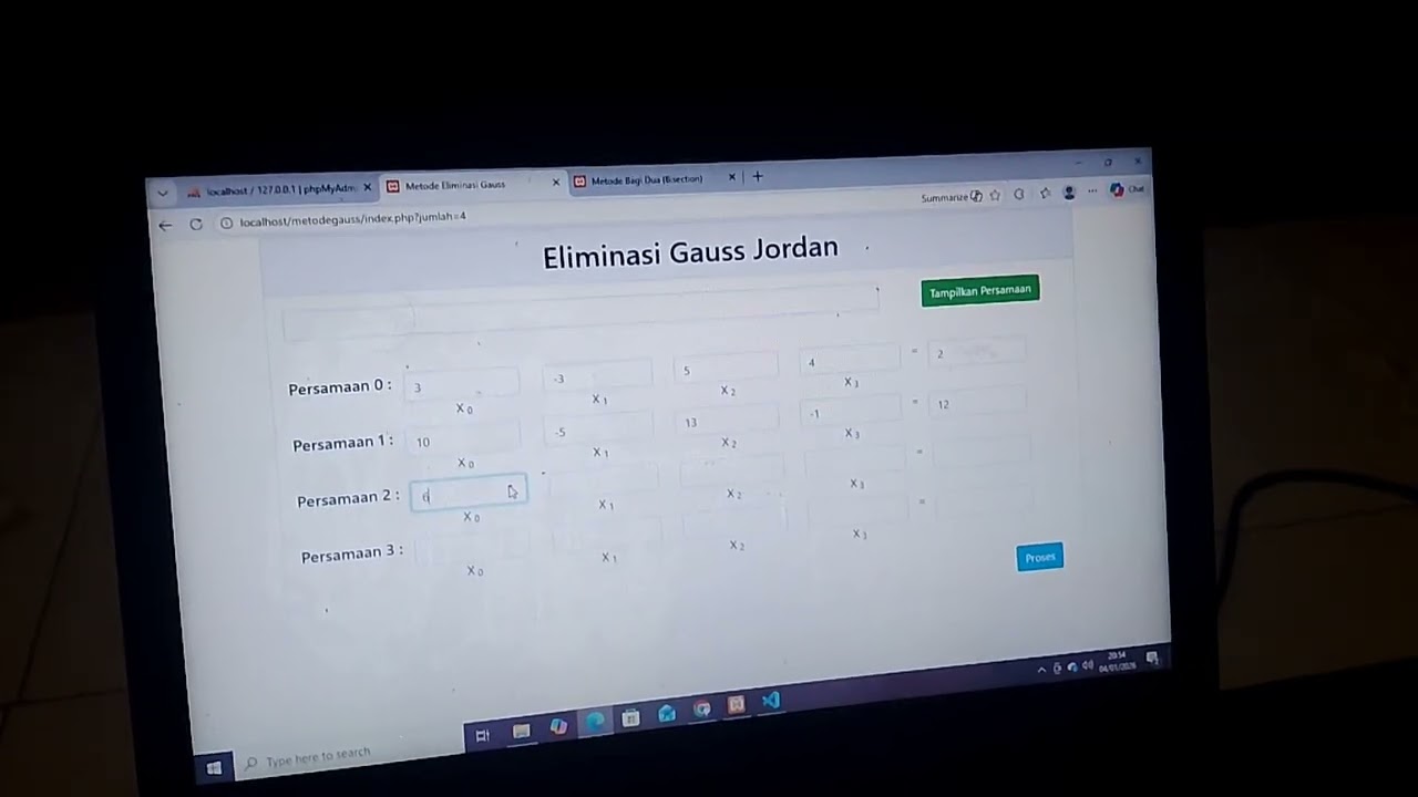 Projek tugas analisis numerik