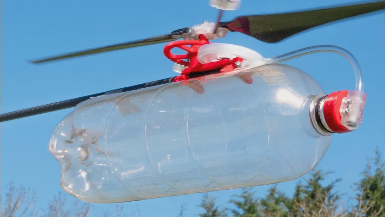 Helikopter aus einer Plastikflasche selber bauen