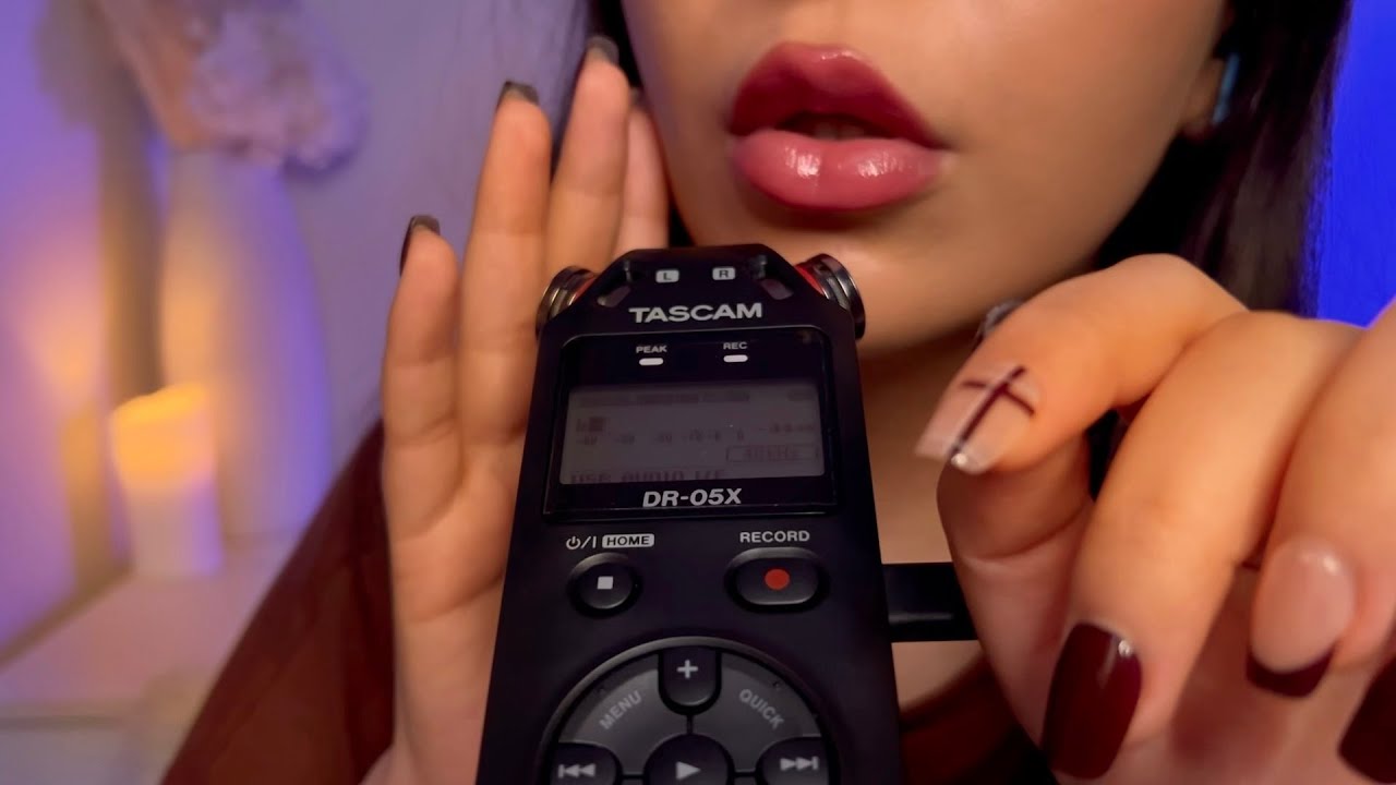 ✨ASMR✨Tascam Slow & Clicky inaudible Whisper with Gentle hands movements 