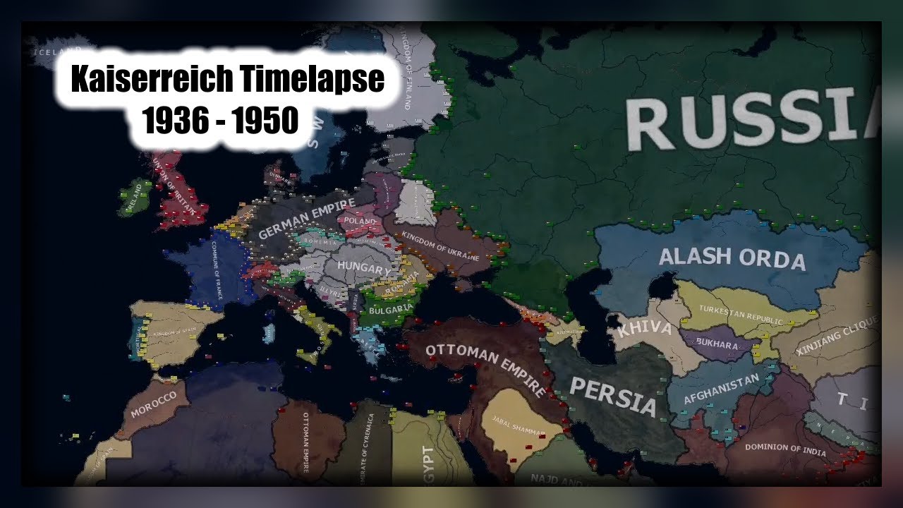 HOI4 Kaiserreich Timelapse (1936-1950)