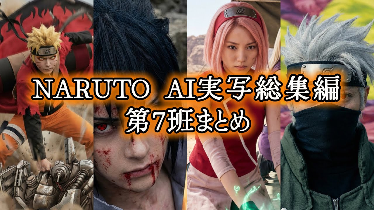 AI実写第7班総集編#anime #naruto #ナルト #ai