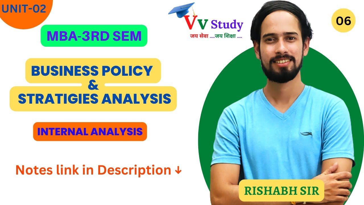 internal analysis || unit 2 || business policy & strategic analysis || 3rd SEM || MBA @VvStudy