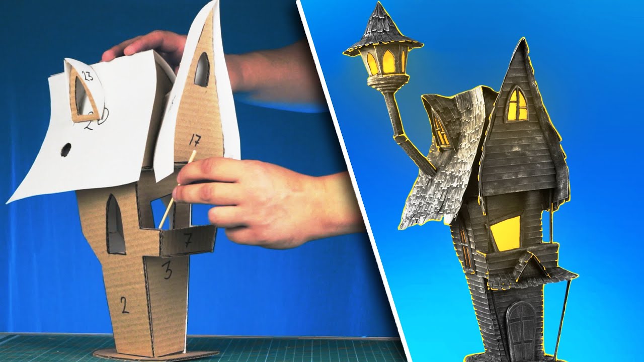 DIY Дом Джека Скеллингтона Из Картона | Кошмар Перед Рождеством