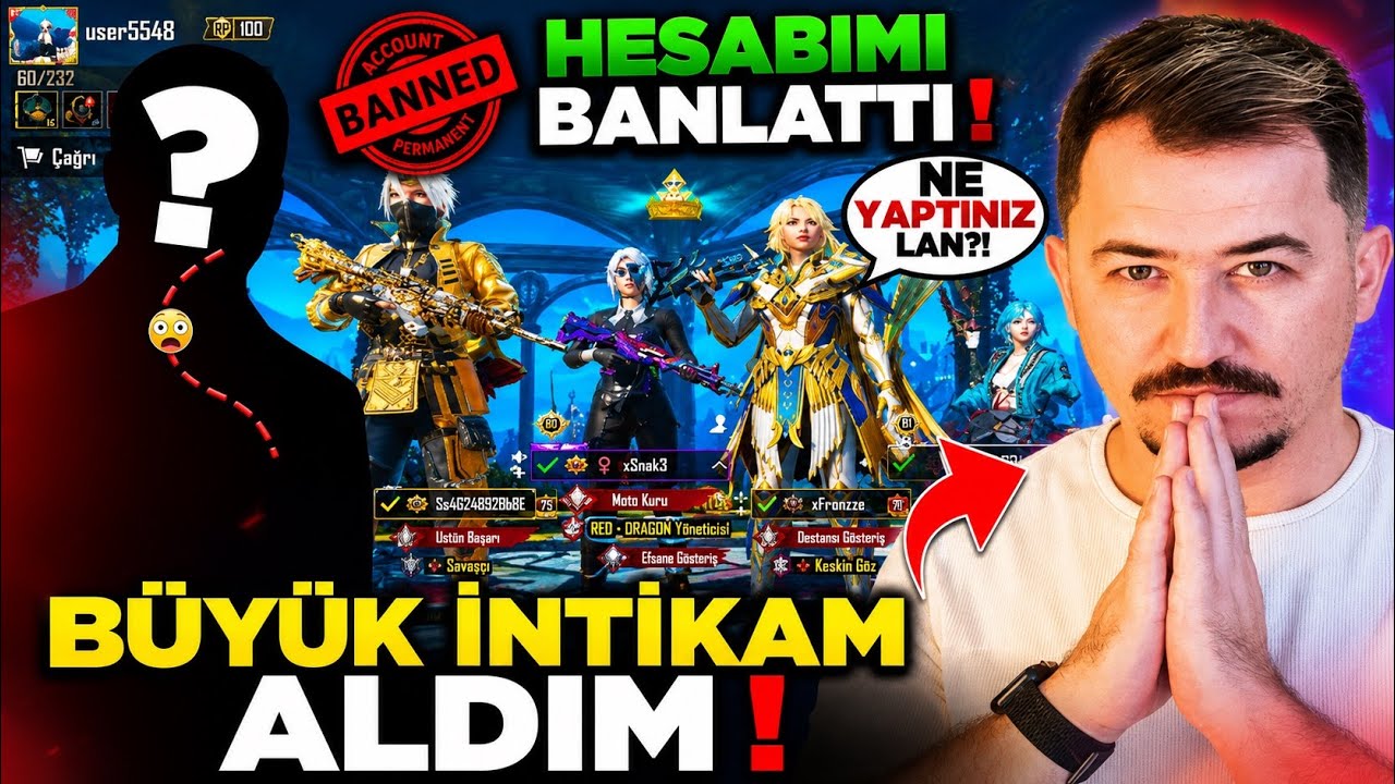 HESABIMI BANLATTI ! BÜYÜK İNTİKAM ALDIM! - Pubg Mobile