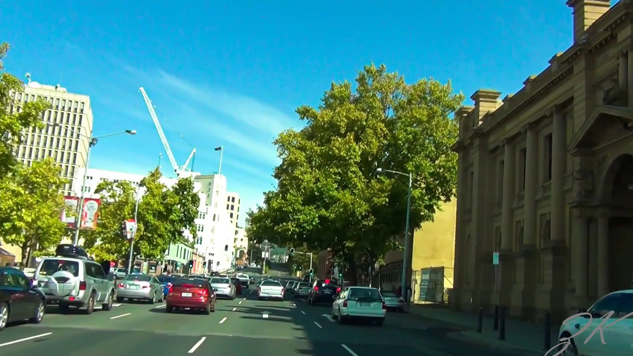 TASMANIA, Australia,  HOBART  -  Driving from Derwent Park to the pinnacle of MOUNT WELLINGTON