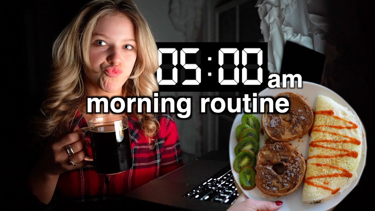 5:00am productive morning routine + glute day lift | vlogmas day 14