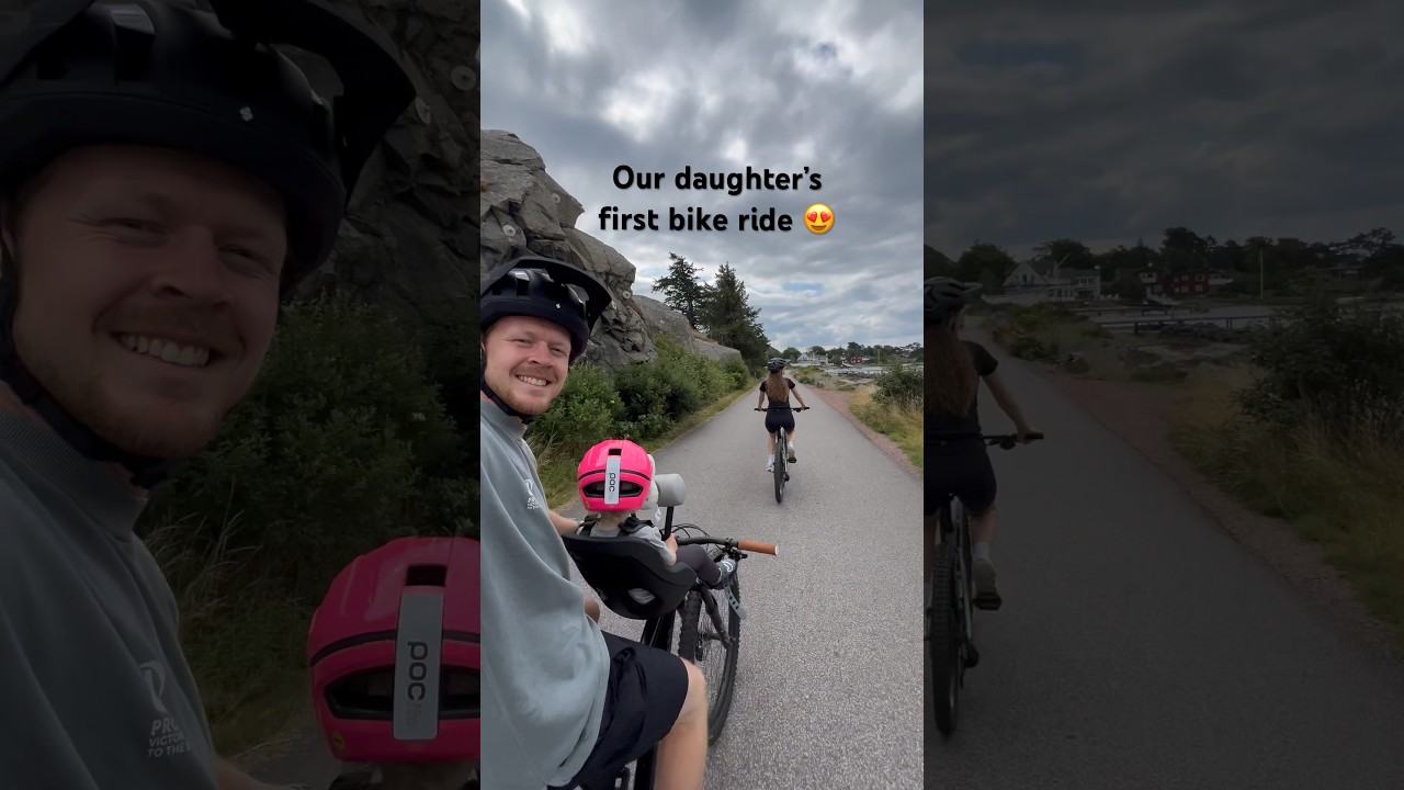 Our first but definitely not our last family bike ride 🧑‍🧑‍🧒😁