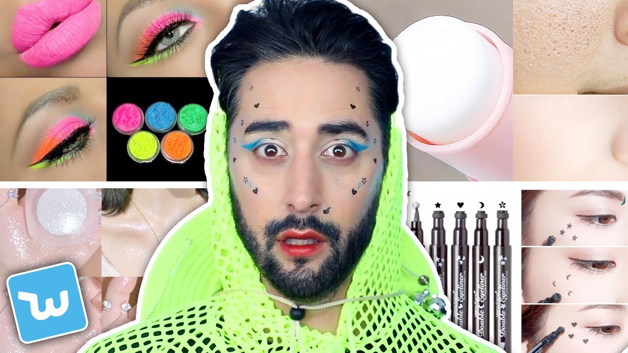 Testing WISH Beauty Products! Viral Sensations Or Cheap Trash?! 💜🖤 The Welsh Twins