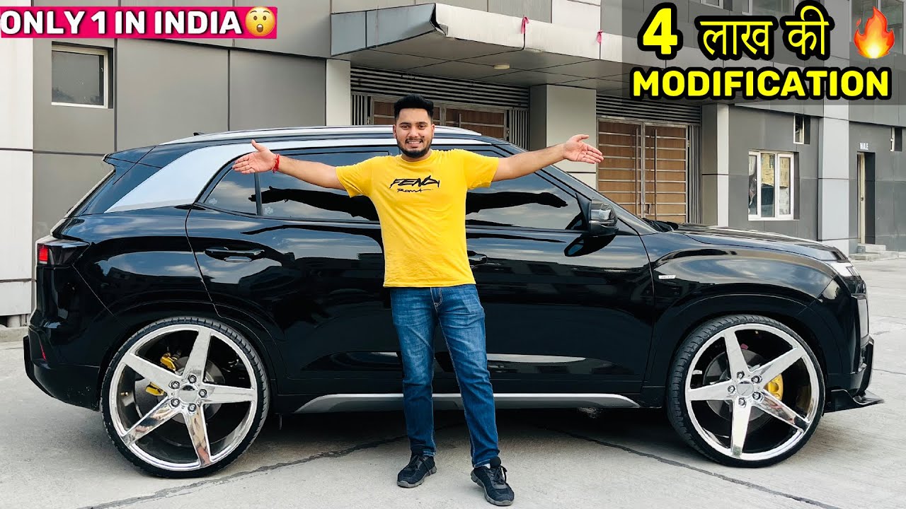 Z Black New Creta Black Creta 😱इस Car का तो रुतबा ही अलग हे🔥20 inch Alloy Wheels 3000Rms woofer