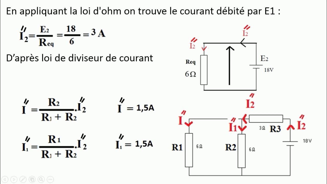 Théorème de superposition #Analyse des circuits a courant continu (partie 16)