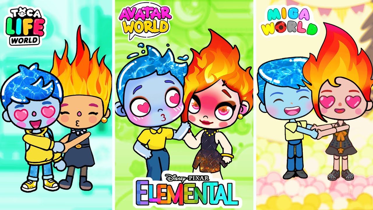 Keluarga Elemental Di Avatar World vs Toca Boca vs Miga World | Kisah Hidup Ember Dan Wade
