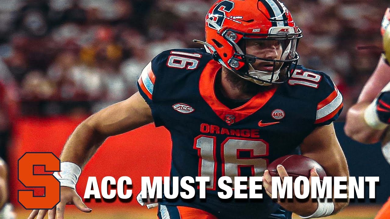 Syracuse's Garrett Shrader Shreds Boston College | ACC Must See Moment
