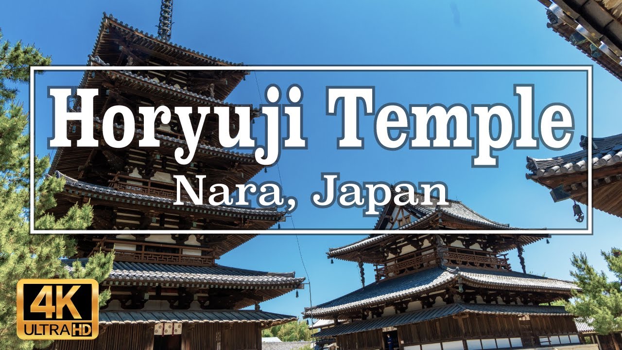 4K Horyuji Temple in Nara, Japan. Walk around the area.