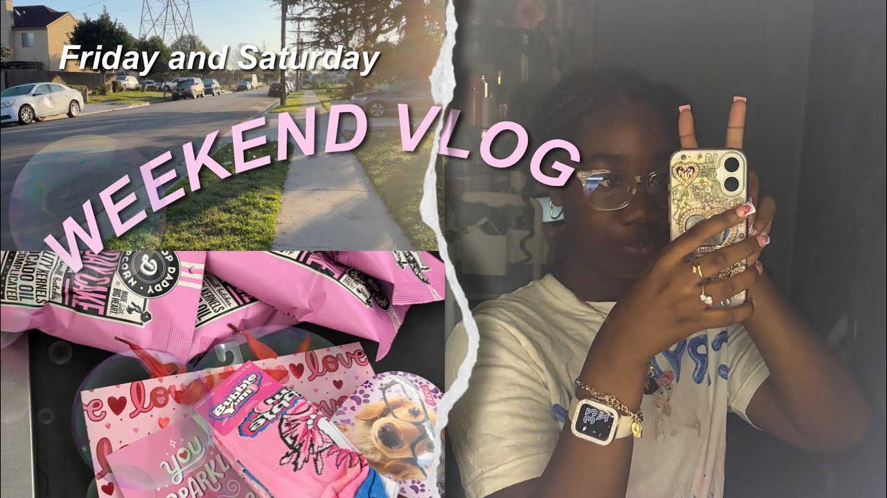 spend half a weekend with me 🫶🏾💐 || high school registration, bhm poster, new hair, and vday 