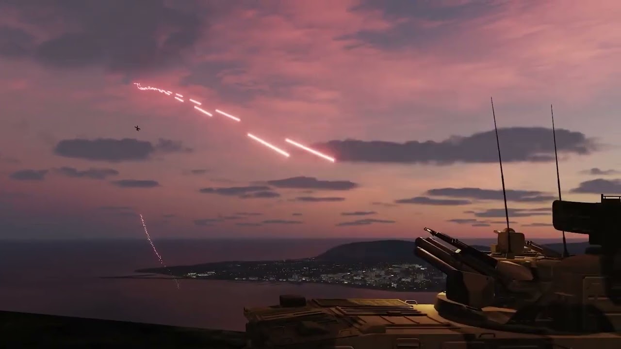 Tunguska Firing Gun and Missiles vs A 10 Warthog   Air Defense   Simulation   DCS World