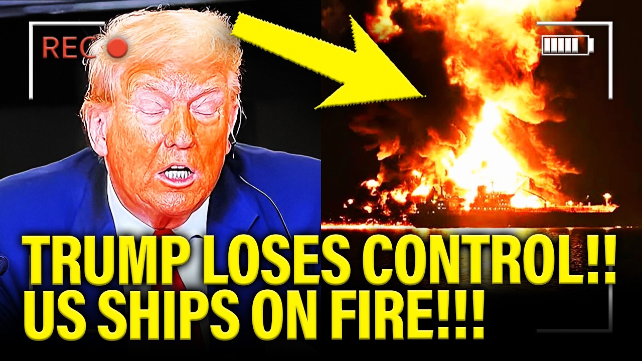Trump PANICS as US SHIPS ON FIRE in WAR!!!