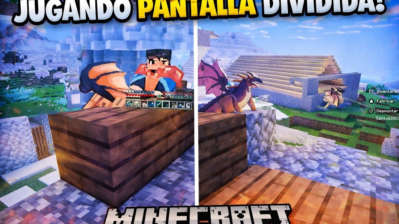 DRAGONES, GOLEMS Y UNA MANSIÓN DEL TERROR! 😱 Minecraft con Deadpool (Pantalla dividida) #gameplay 