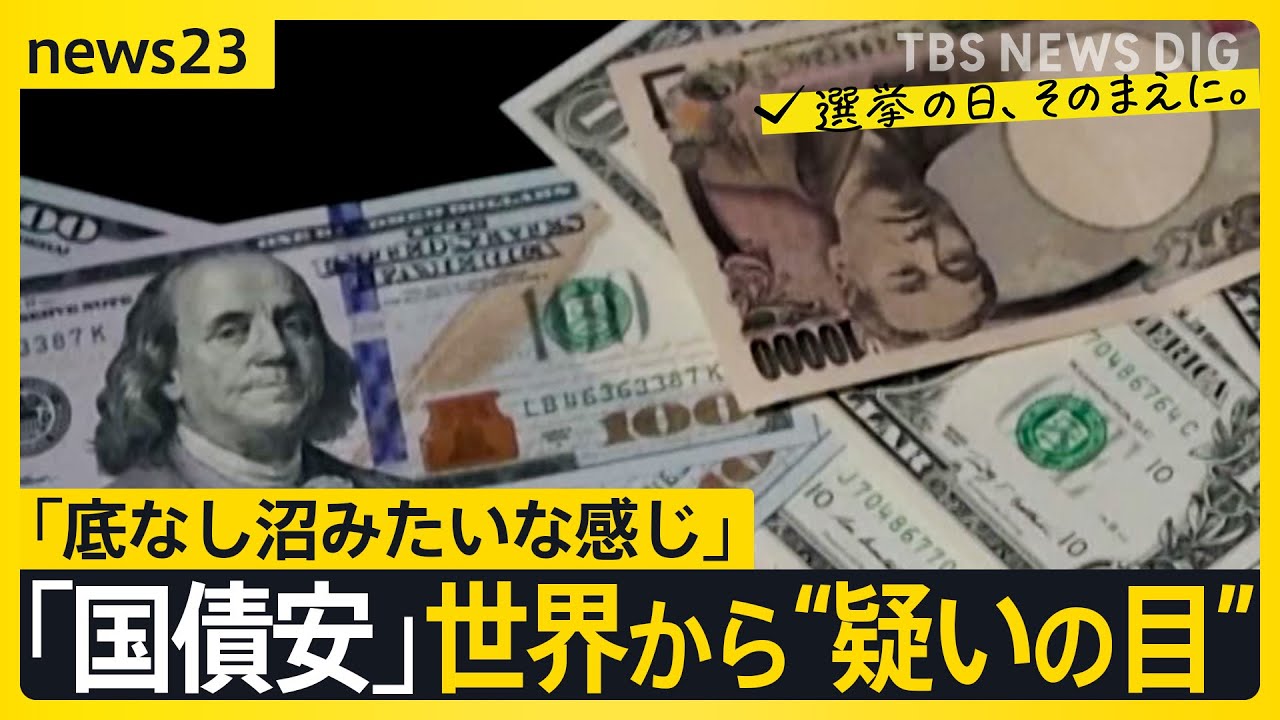【円安】「日本で働いても稼げない」 人もカネも…進む“脱ニッポン” 「国債安」世界から“疑いの目” 「財政規律」「積極財政」各党の主張は？【news23】｜TBS NEWS DIG