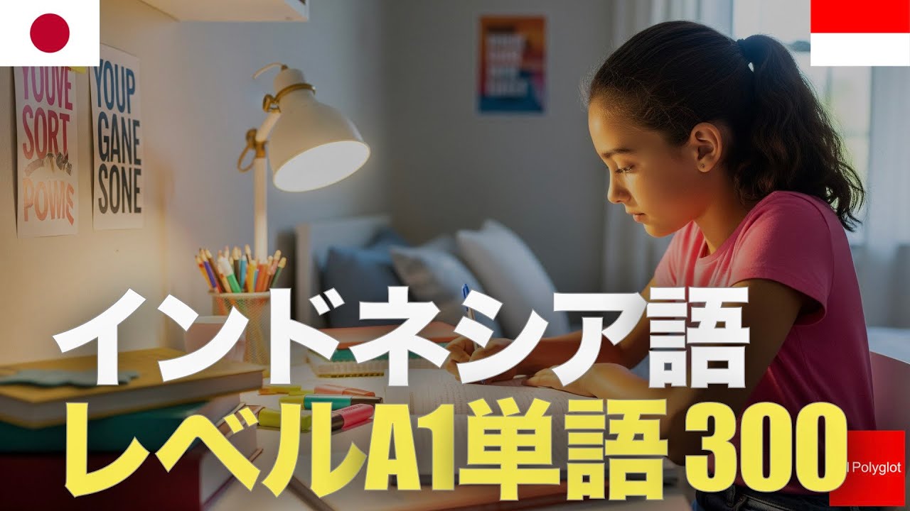 インドネシア語レベルA1単語300  | 初心者 | 聞き流し | 第二外国語 | 音声学習 | リスニング練習