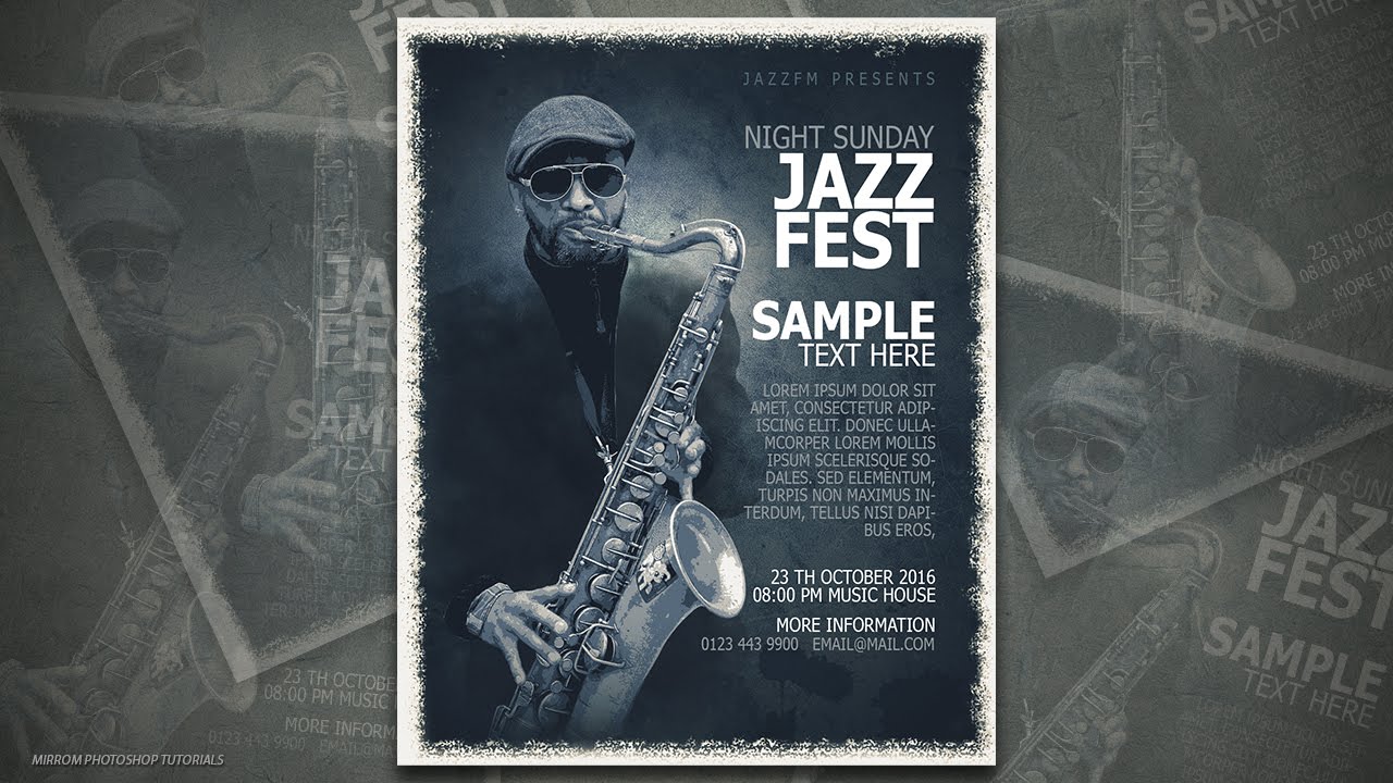 Photoshop Tutorial - Jazz Fest Poster