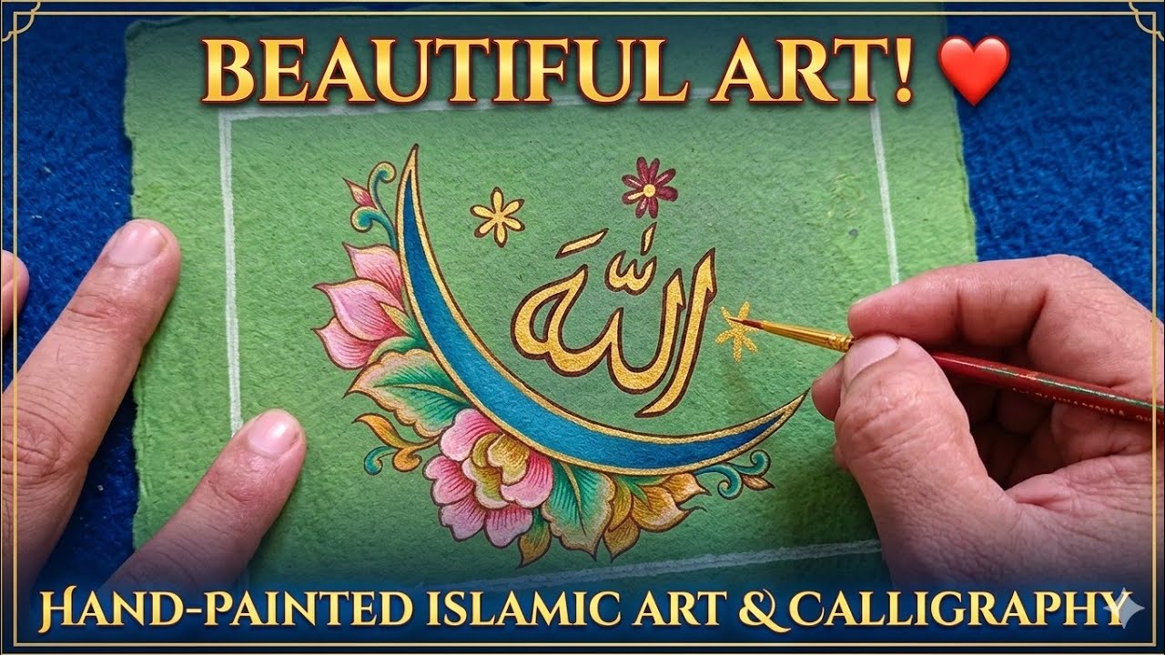 Allah Name Beautiful Art Drawing | Noor Flower Studio Art 🌸#Allah 
