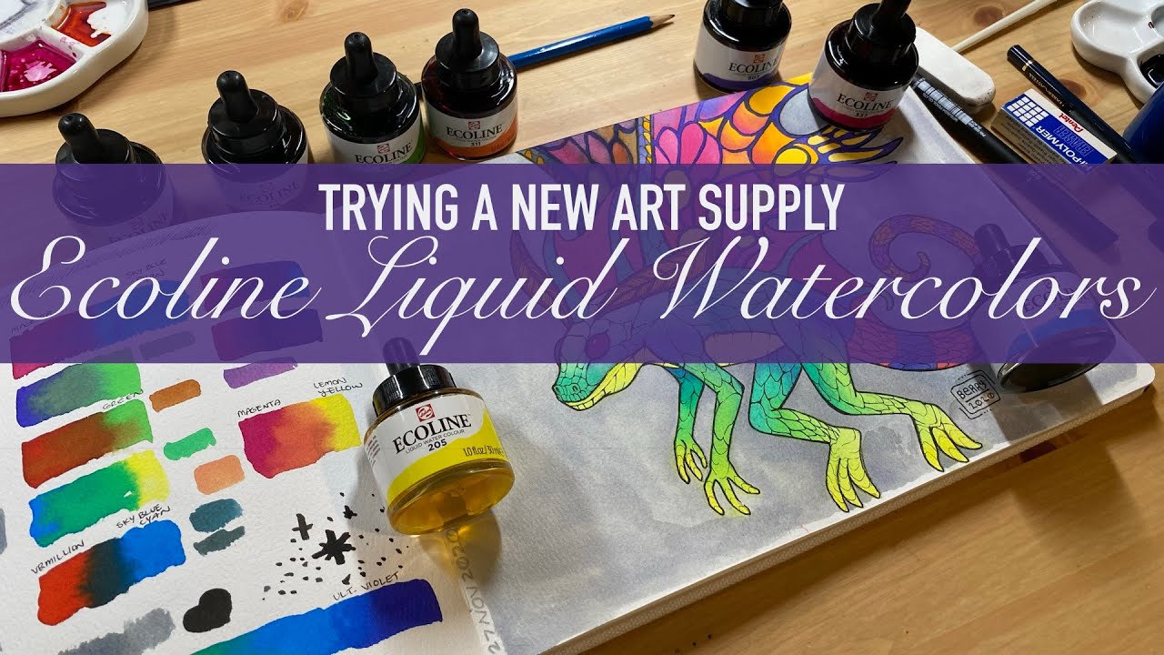 Trying A New Art Supply! - Ecoline Liquid Watercolors