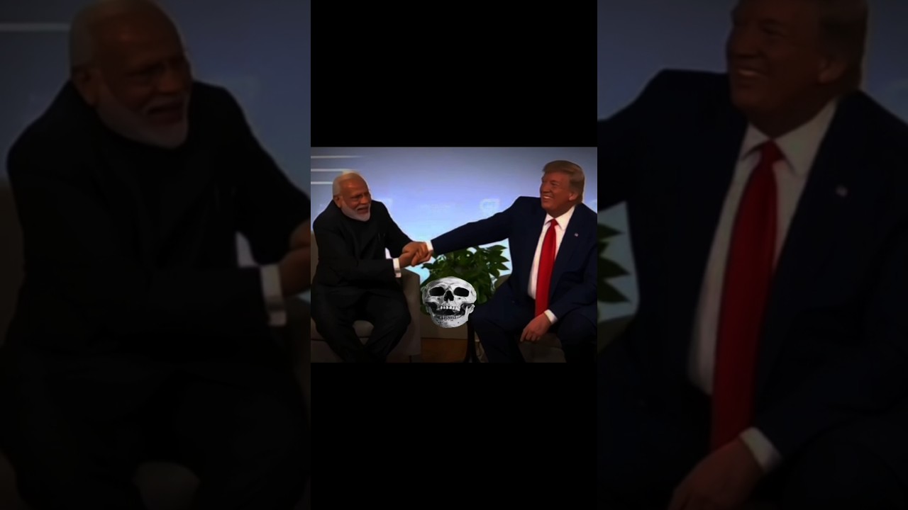 BEST HANDSHAKE NARENDRA MODI 🇮🇳🤝🇺🇲 DONALD TRUMP #shorts #viralvideo #putin