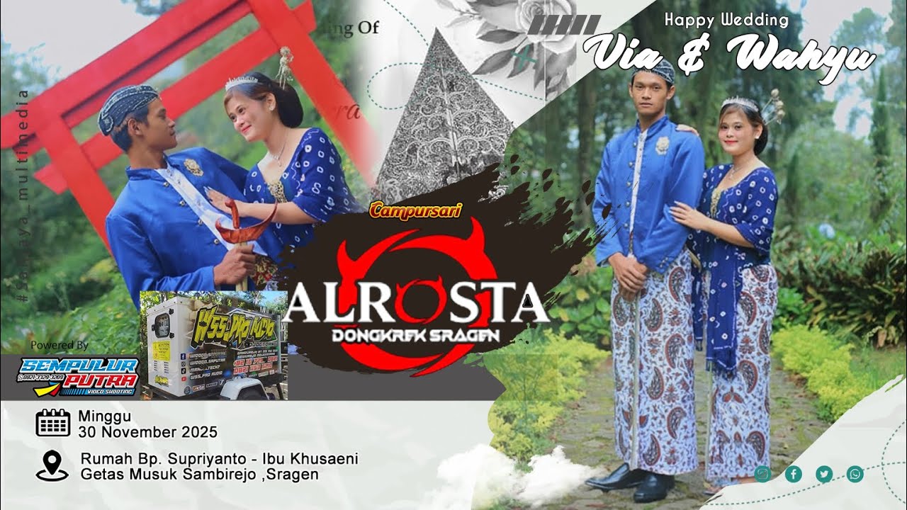 Live Wedding Via & Wahyu || Alrosta Dongkrek Campursari || WSS Audio || Sempulur Nyooting