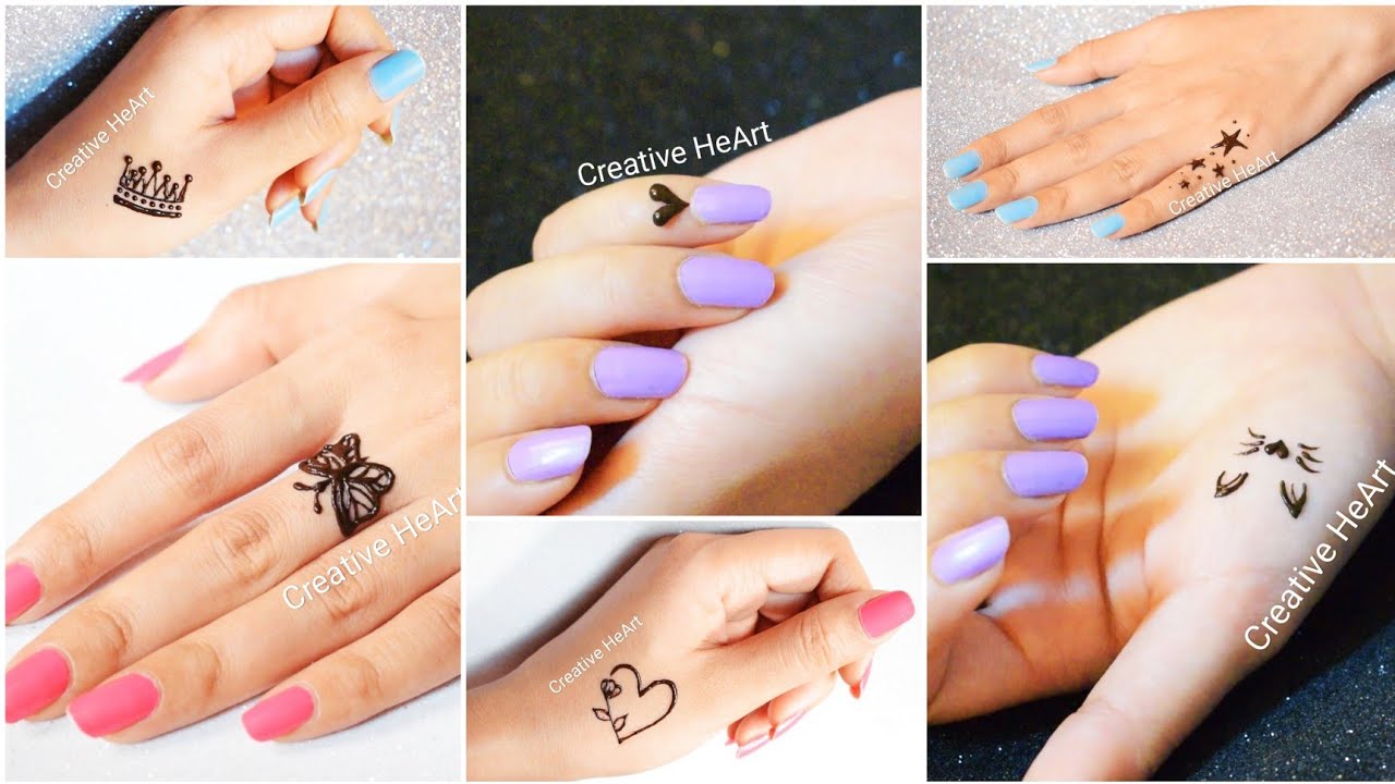 Cute Mehndi Tattoos❤️ | 6 Different types of Mehndi Tattoo Designs for Beginners