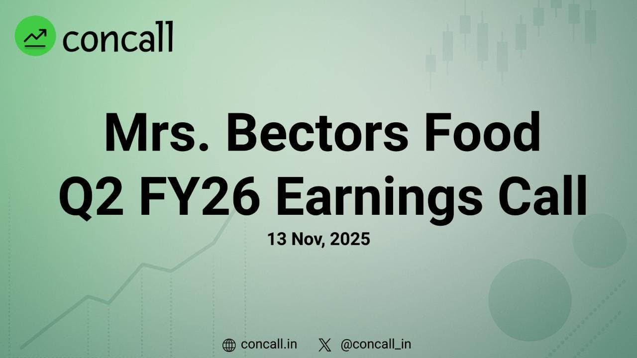 Mrs Bectors Food Q2 FY26 Earnings Conference Call | Concall.in