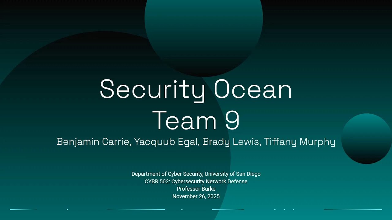CYBR 502 Group 9 Final Presentation