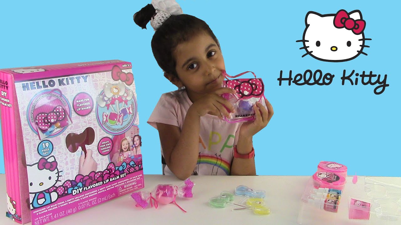 Набор Хелло Китти. Делаем блески для губ с набором Hello Kitty. Hello kitty diy lip gloss.