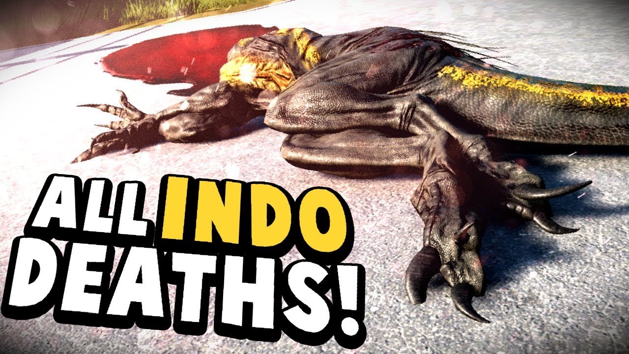 Jurassic World Evolution - INDORAPTOR DEATH BY ALL DINOS - All Indo Death Sequences - JWE Gameplay