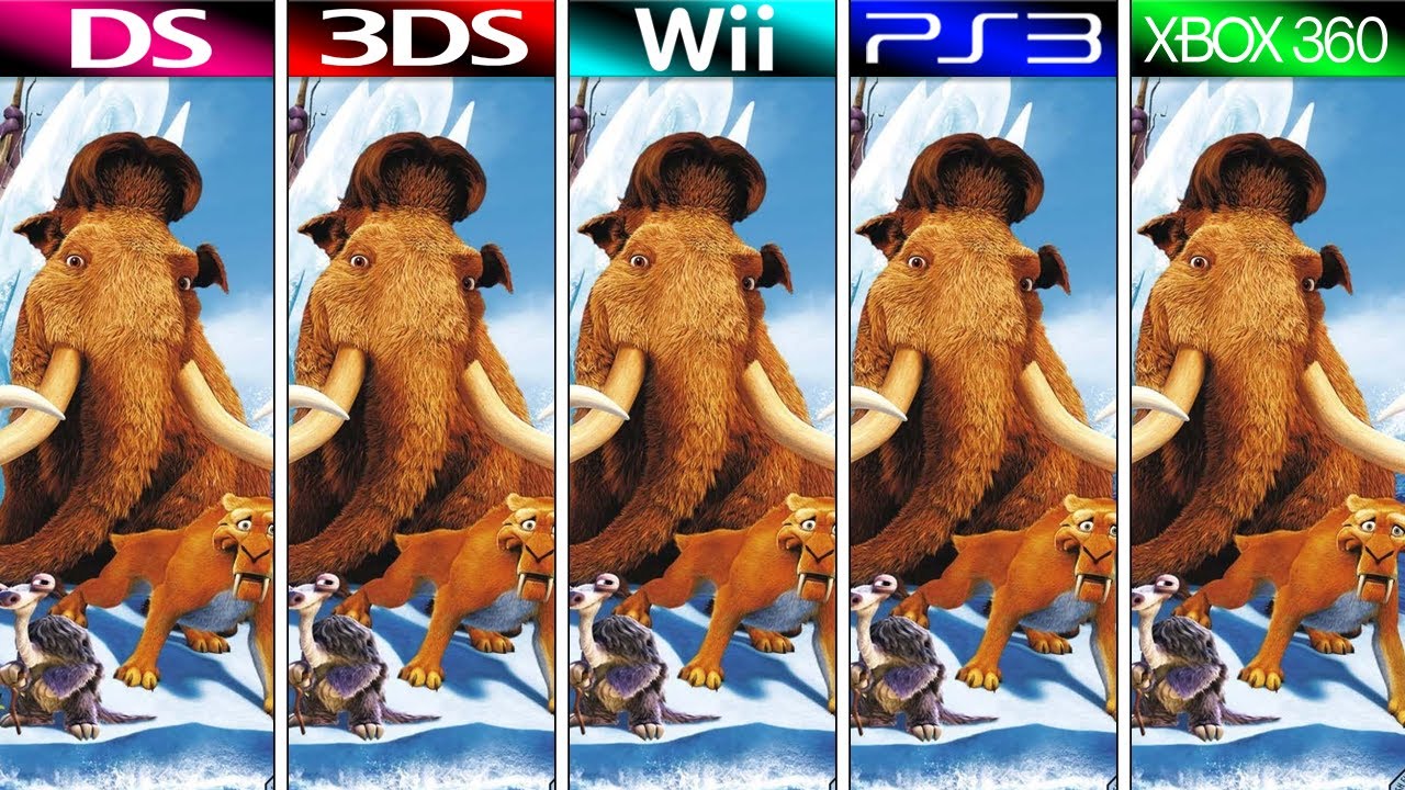 Ice Age Continental Drift (2012) DS vs 3DS vs Wii vs PS3 vs XBOX 360 (Graphics Comparison)