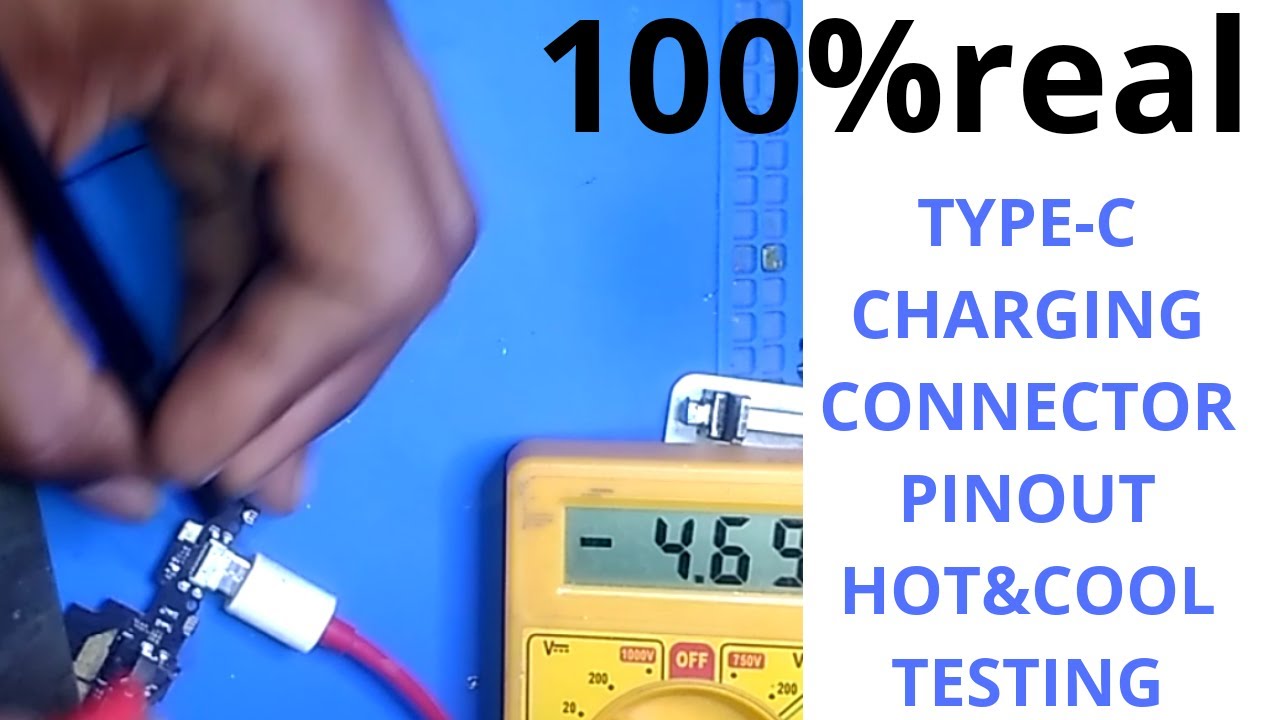 TYPE C CHARGING CONNECTOR PINOUT! TYPE C CONNECTOR VOLTAGE HOT AND COOL TESTING.