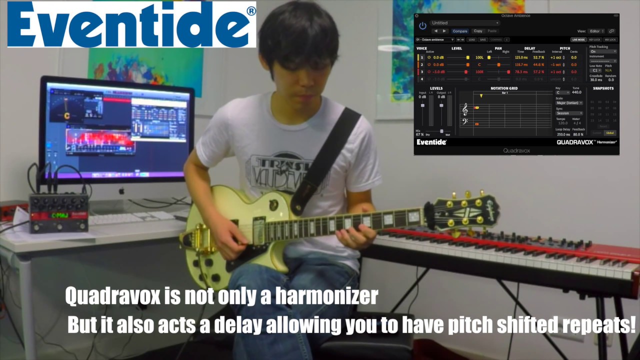 Eventide Quadravox On Guitar!