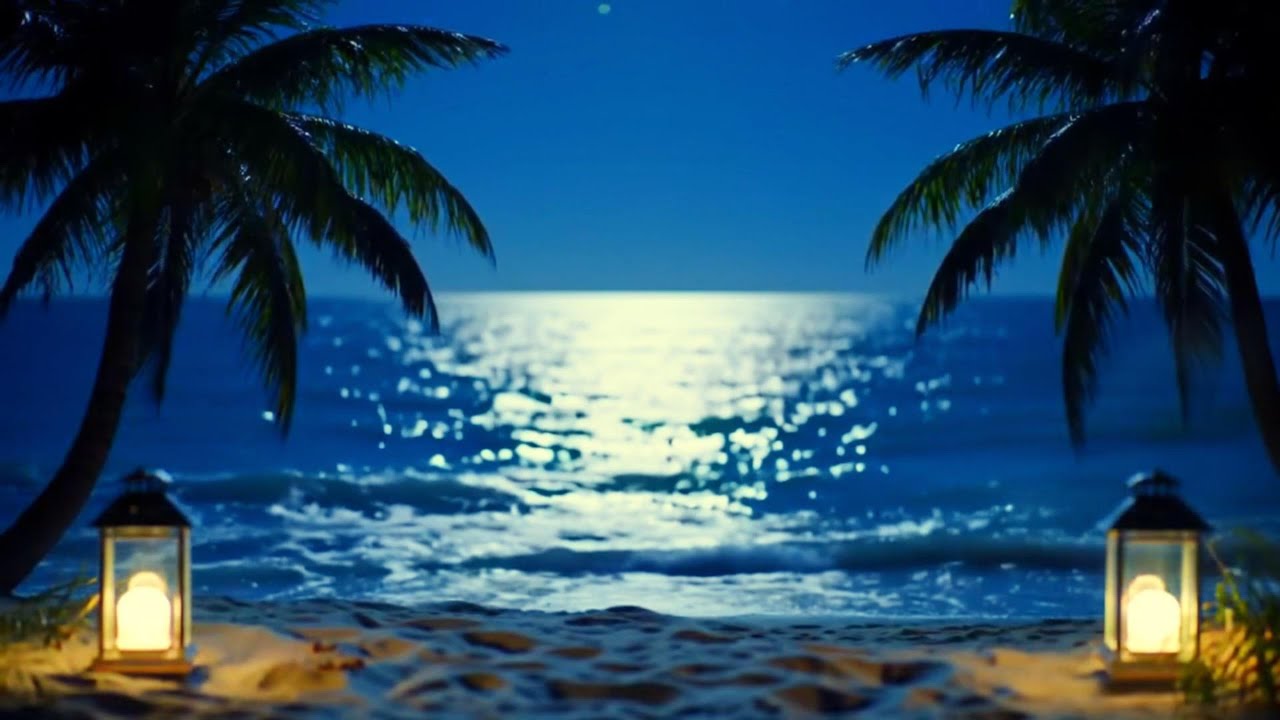 2 Hours of Deep Relaxation 🌊 Night Beach Waves & Gentle Piano | Sleep, Calm, and Stress Relief