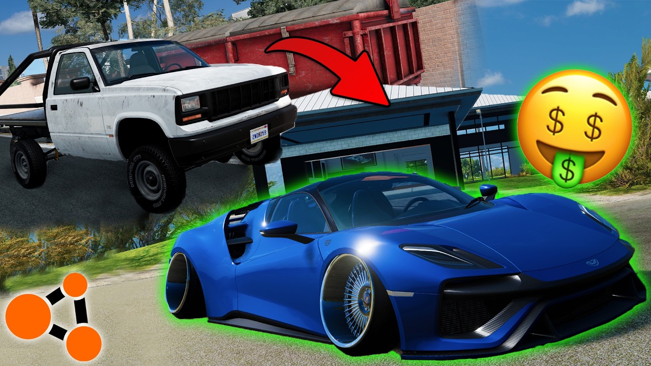 КАК БЫСТРО РАЗБОГАТЕТЬ В BEAMNG В РЕЖИМЕ КАРЬЕРЫ RLS!!!