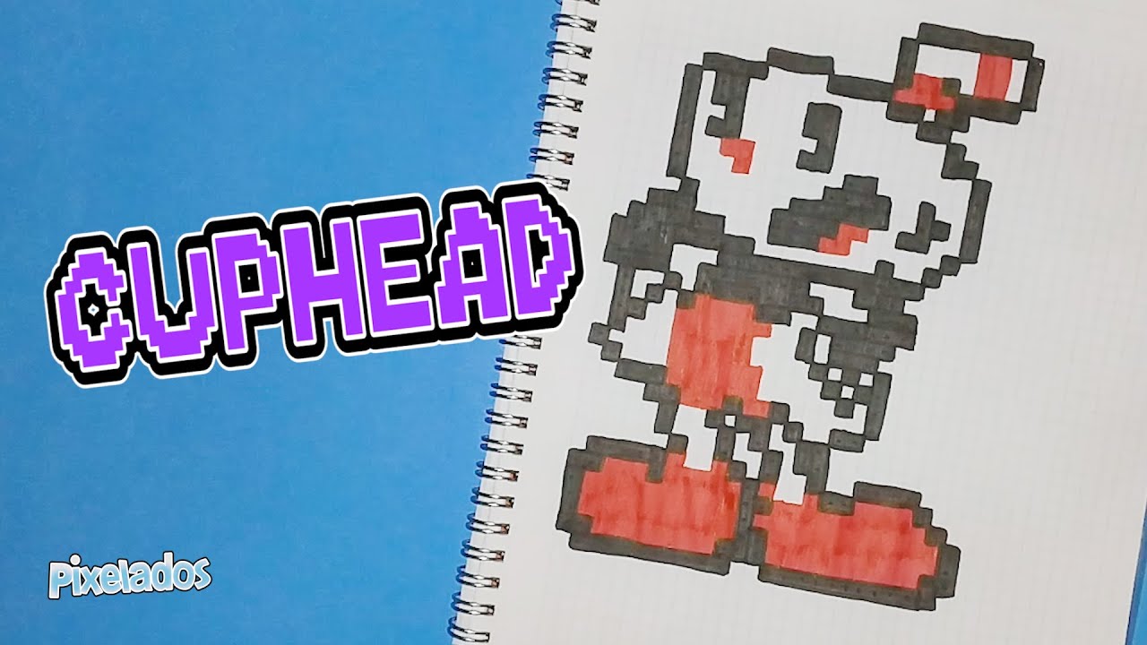 COMO DIBUJAR CUPHEAD PIXEL ART - PIXELADOS