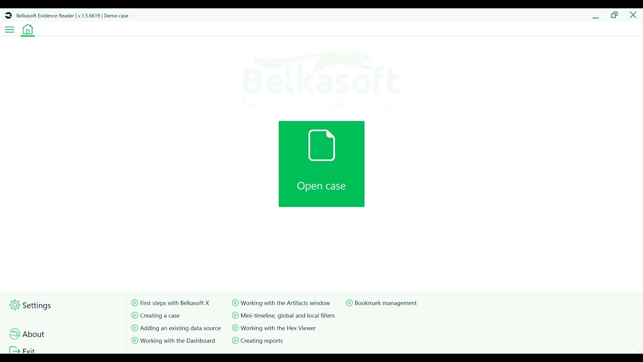 Руководство по работе с Belkasoft Evidence Reader