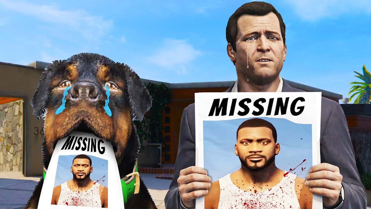 GTA 5 - FRANKLIN IS MISSING... CHOP’S Most PAINFUL SEARCH - Michael & Trevor Join Him