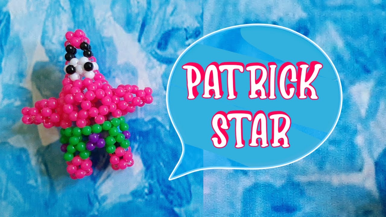 How To Make Beaded Keychain Patrick Star//SpongeBob Suarepants//Tutorial Membuat Manik Manik Patrik